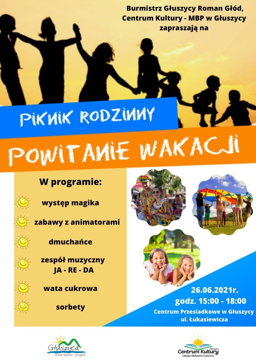 W Głuszycy w sobotę Piknik rodzinny „Powitanie wakacji"