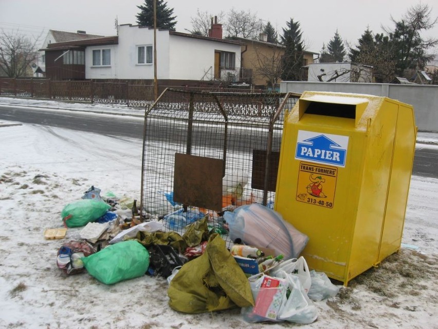 W Oławie jest brudno, bo ludzie nie wiedzą jak segregować śmieci (ZDJĘCIA)