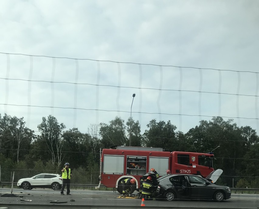 Wypadek na A4 w Katowicach