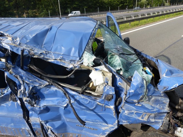 Wypadek na A4 w Katowicach.
