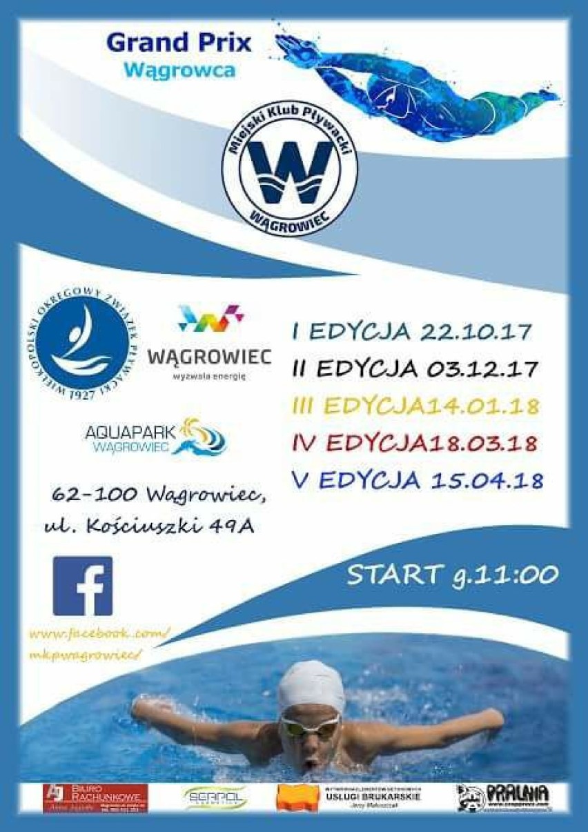 Już w tę niedzielę w wągrowieckim aquaparku odbędą się zawody pływackie Grand Prix Wągrowca 