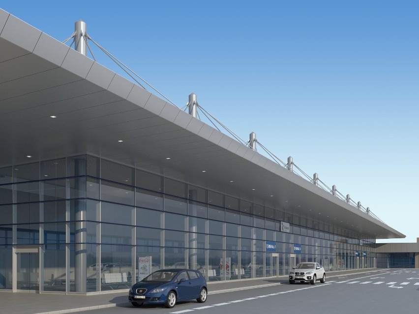 W Pyrzowicach przebudowują pasażerski terminal A [WIZUALIZACJE]