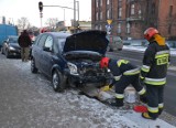 Kolizja z udziałem trzech aut w centrum Malborka