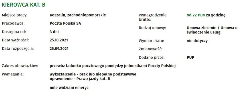 40 nowych ofert pracy w Koszalinie. Sprawdź warunki, zarobki!