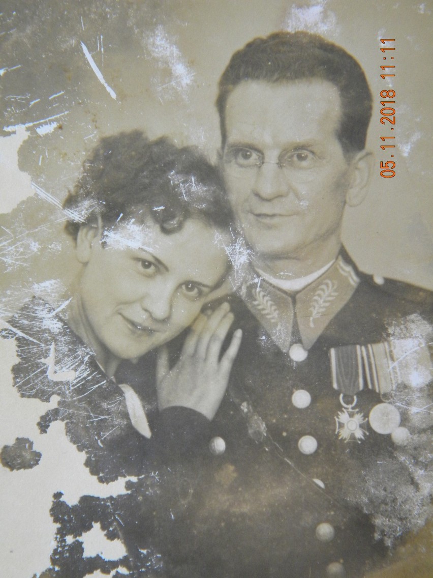 Komendant Skąpski z żoną