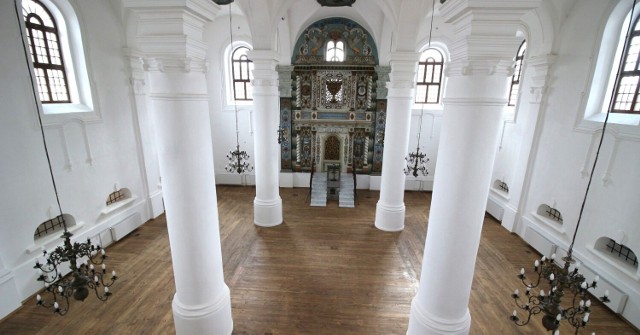 Włodawa – Muzeum – Zespół Synagogalny, wielka synagoga, sala modlitw, widok z górnego babińca. fot.