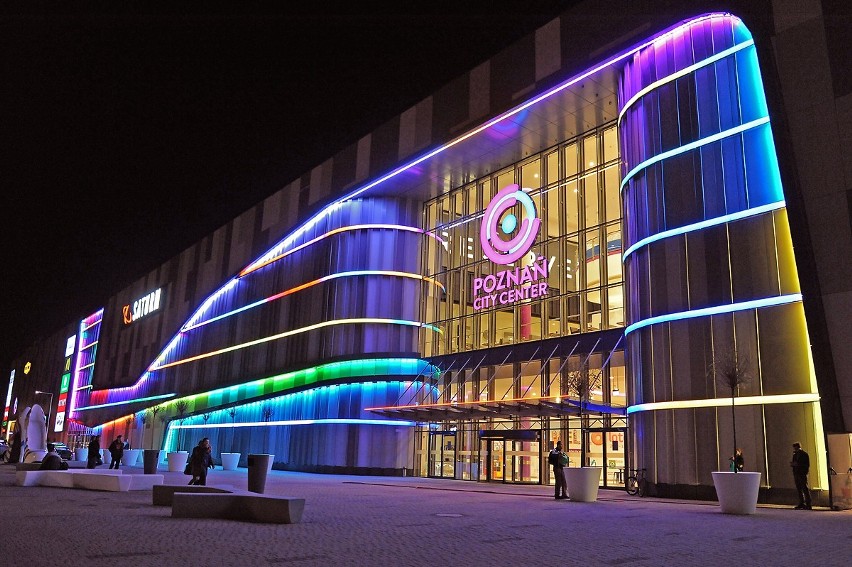 Poznań City Center nocą