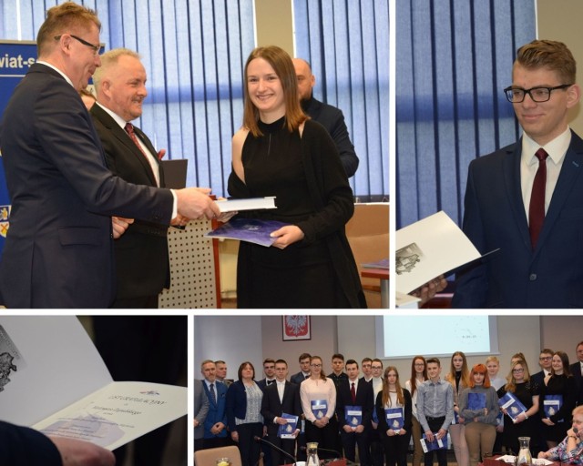 Listy gratulacyjne odebrało 22 uczniów szkół ponadpodstawowych, dla których organem prowadzącym jest powiat sępoleński