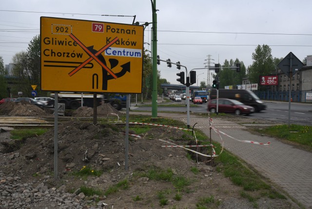 Skrzyżowanie Bracka - Bocheńskiego - Gliwicka w Katowicach