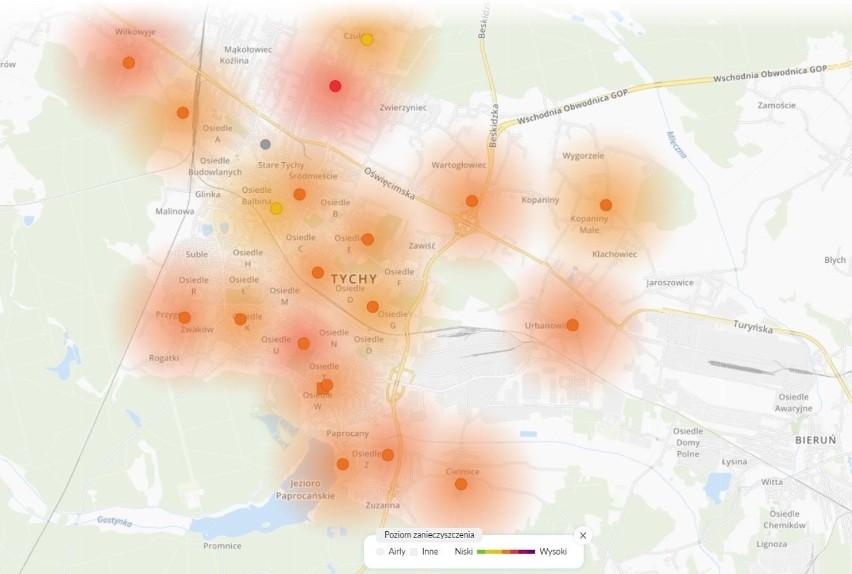 Fatalna jakość powietrza na Śląsku o poranku, 21 stycznia...