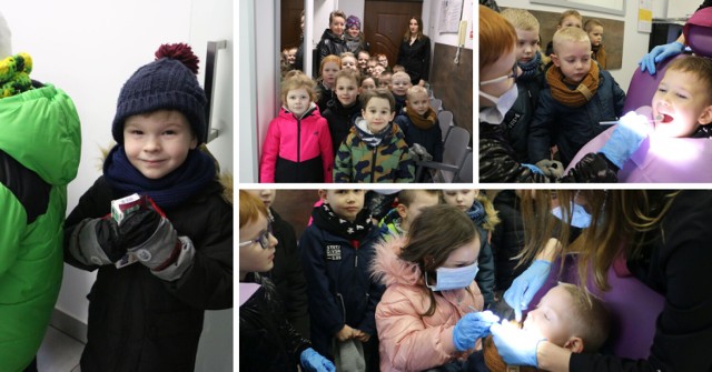 Przedszkolaki z Akademii Malucha w Ciechocinku odwiedziły dentystę. Uczą się, jak dbać o zdrowy uśmiech.