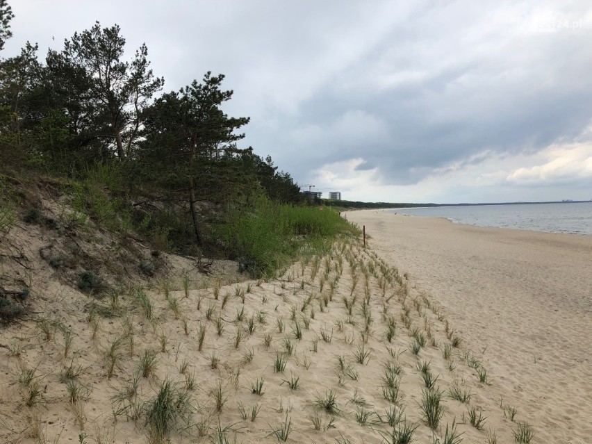 Od połowy kwietnia już można spacerować po plaży i po...