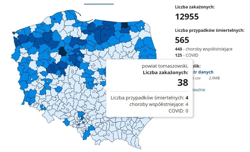 Koronawirus w Tomaszowie i powiecie tomaszowskim. Po świętach znaczny wzrost zakażeń i zgonów  z powodu COVID-19