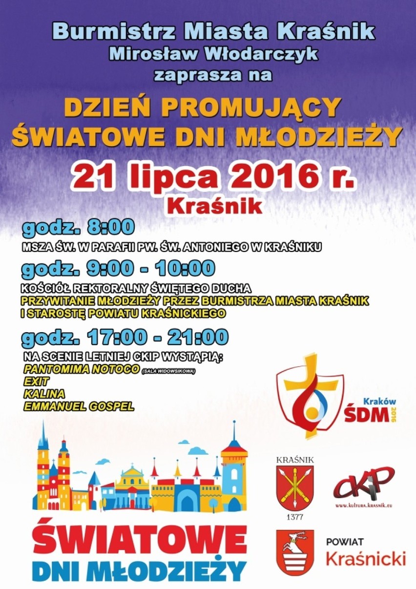 Światowe Dni Młodzieży. Kraśnik odwiedzi grupa Belgów (PROGRAM)