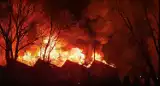 Ogromny pożar w Sulechowie. W ogniu dawna fabryka mebli. Zobacz zdjęcia i wideo
