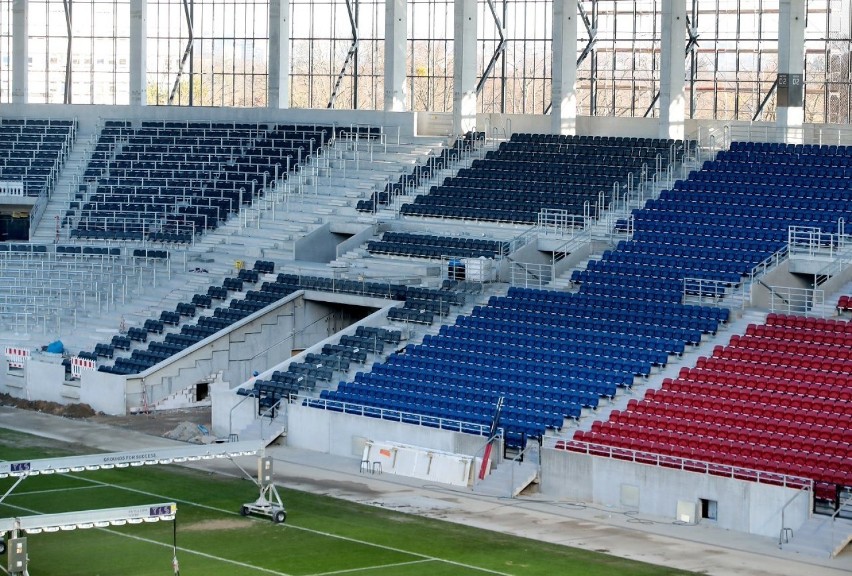 Stadion Pogoni Szczecin - stan prac na 7 marca 2022.