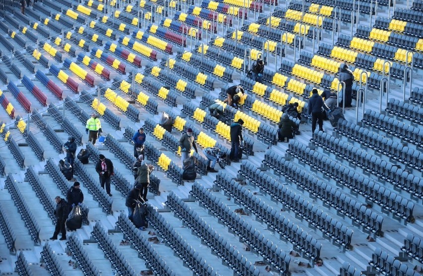 Stadion Pogoni Szczecin - stan prac na 7 marca 2022.