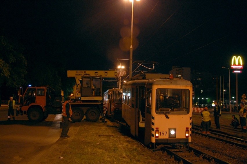 Wykolejenie tramwaju na ul. Focha