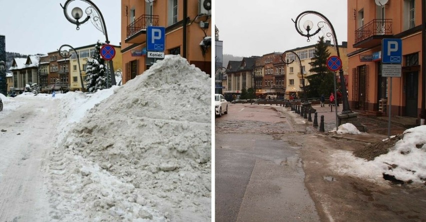 Zima w Zakopanem. Rok temu było śnieżny armagedon, teraz...