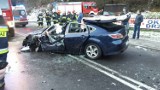 Wypadek w Czernichowie. Zderzenie z dostawczakiem, dwie osoby ranne