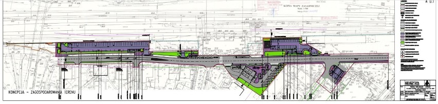 Koncepcja budowy węzła przesiadkowego obok dworca PKP w...