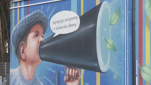 Nowe malowidło, z przesłaniem pojawiło się przy Przedsiębiorstwie Gospodarki Odpadami w Suwałkach