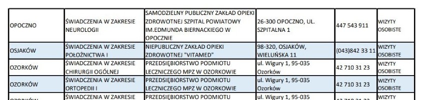 Gdzie się leczyć w czasie pandemii? Lista placówek na terenie Opoczna