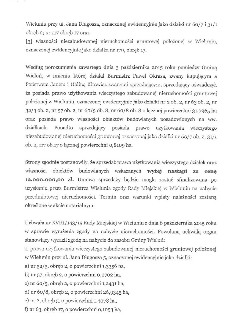 Mizerny bilans sprzedaży działek po cukrowni w Wieluniu. Rada rozpatrzy skargę na burmistrza