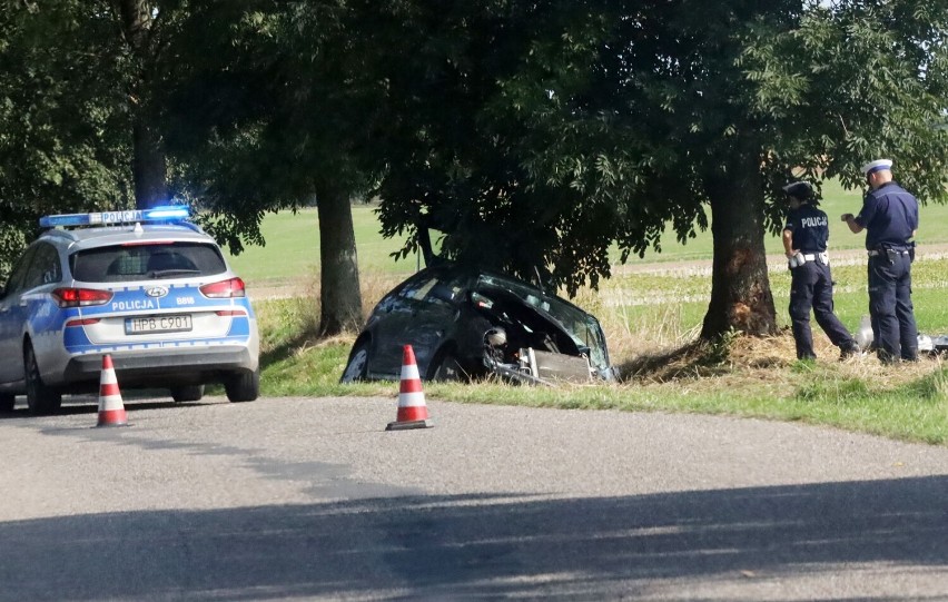 Wypadek na drodze Kłębanowice - Rogoźnik, jedna osoba ranna