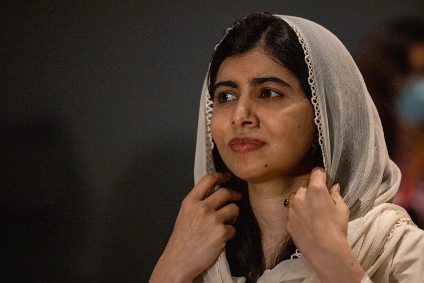 Malala Yousafzai, pakistańska aktywistka, odwiedza Pawilon...