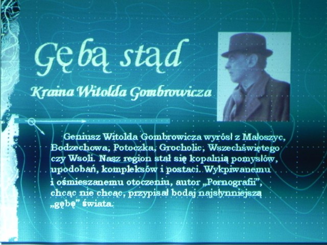 Wycieczkę poprzedziła prezentacja multimedialna &quot;Gębą stąd&quot; autorstwa Zbigniewa Tyczyńskiego i Jolanty Wiśniewskiej. Fot. Krzysztof Krzak