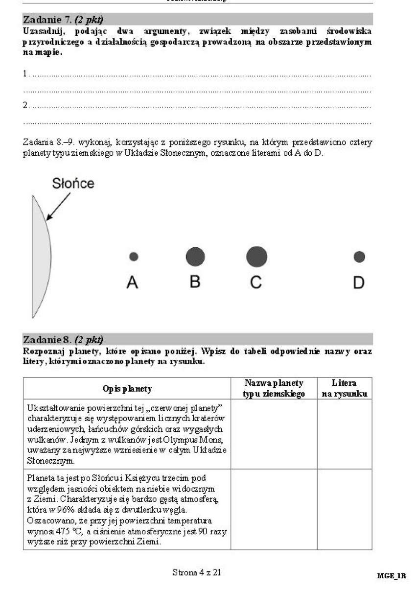 Matura 2015. GEOGRAFIA TECHNIKUM [ARKUSZE, ODPOWIEDZI]