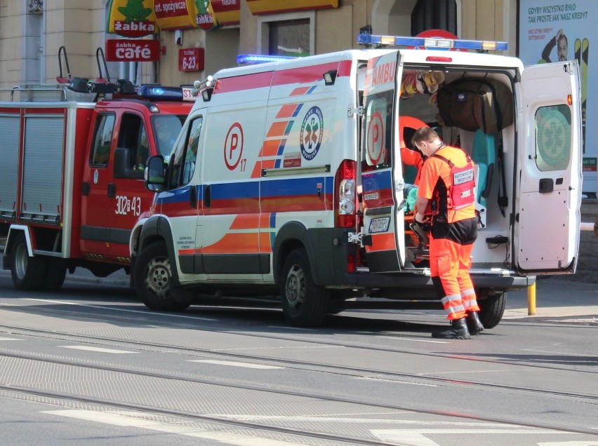 Wypadek na krzyżówce ulic Grunwaldzkiej i Matejki w Poznaniu