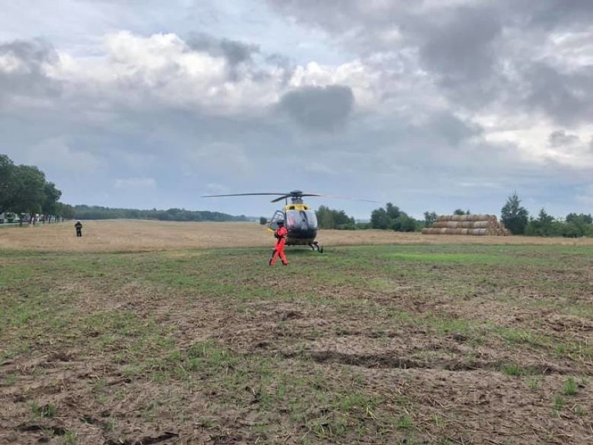 24-latka w ciężkim stanie po groźnym wypadku koło Nowego Dworu