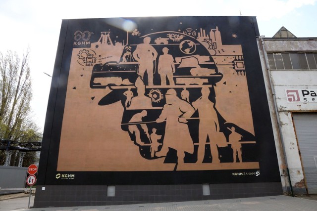 Legnica ma już swój mural z okazji jubileuszu KGHM. Został namalowany na budynku KGHM ZANAM.