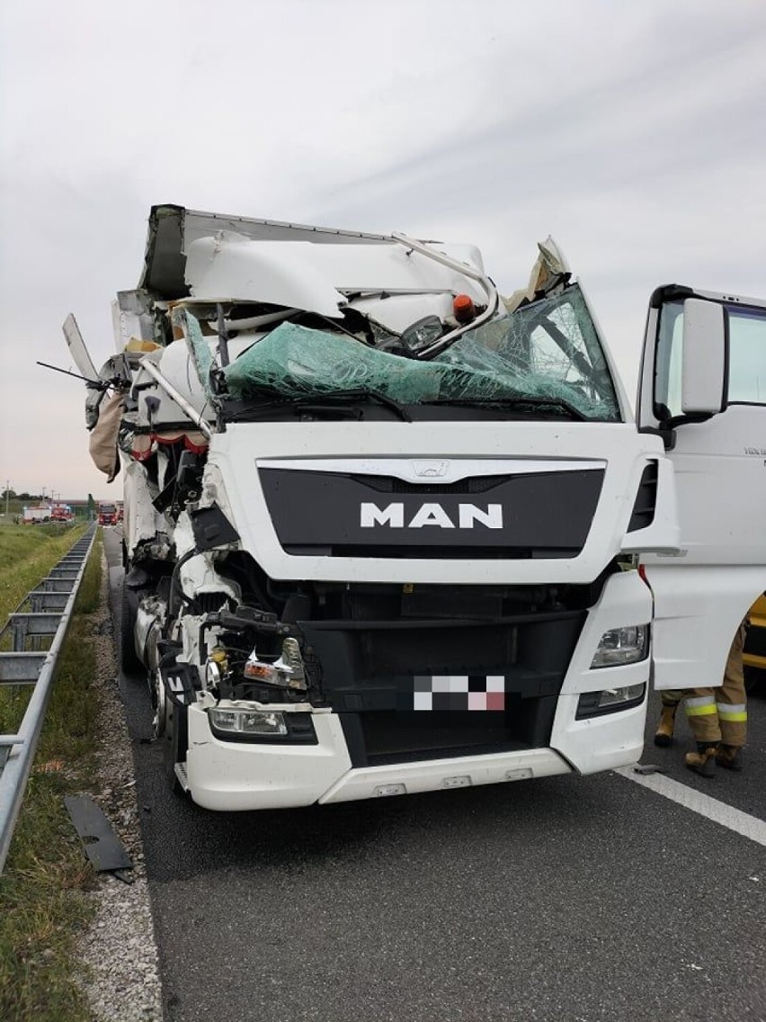 Wypadek na autostradzie A1 w powiecie włocławskim