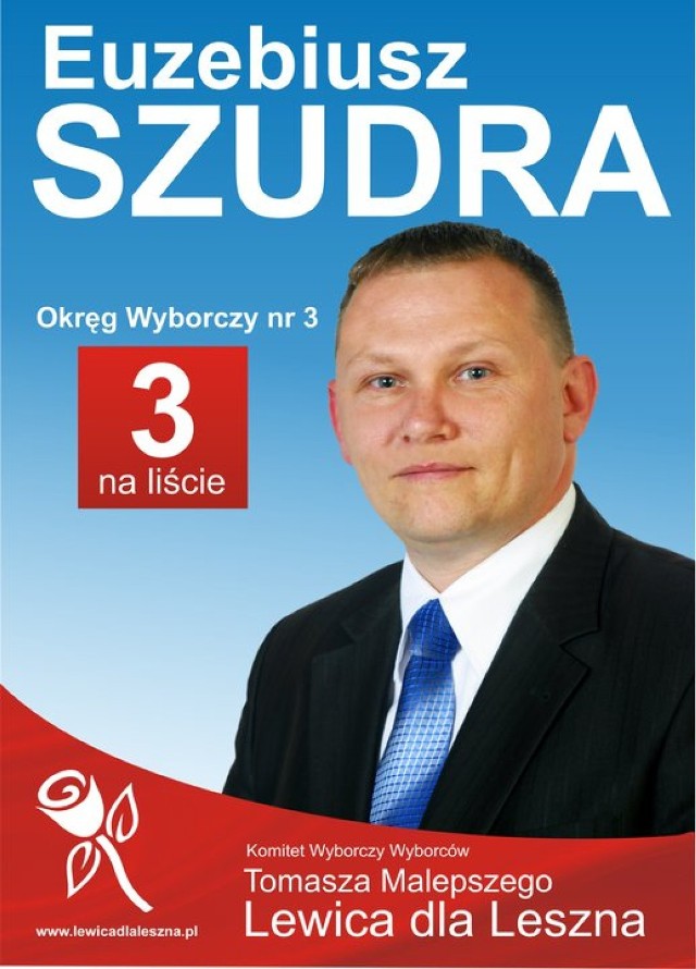 W poprzednich wyborach samorządowych Euzebiusz Szudra startował do rady miejskiej z listy Tomasza Malepszego.