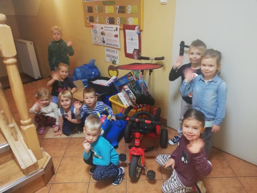 Wolsztyn: dzieci z Przedszkola nr 1 dołączyły do akcji pomocy choremu Hubertowi