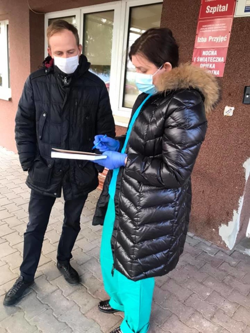 Maseczki i środki do dezynfekcji trafiły do szpitala w Dąbrowie. Ufundowała je spółka PKS Nova 