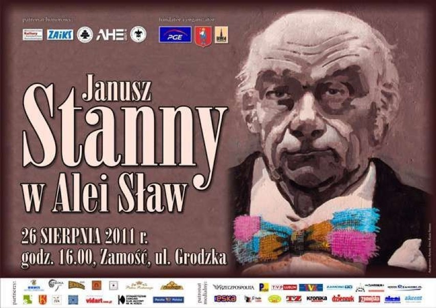 Plakat "Janusz Stanny w Alei Sław"