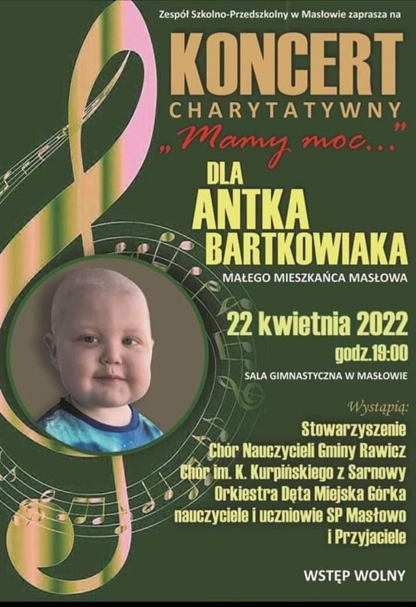 Koncert charytatywny "Mamy moc..." dla Antosia Bartkowiaka
