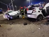 Wypadek na Trzech Krzyży w Częstochowie. Ranni są w szpitalu