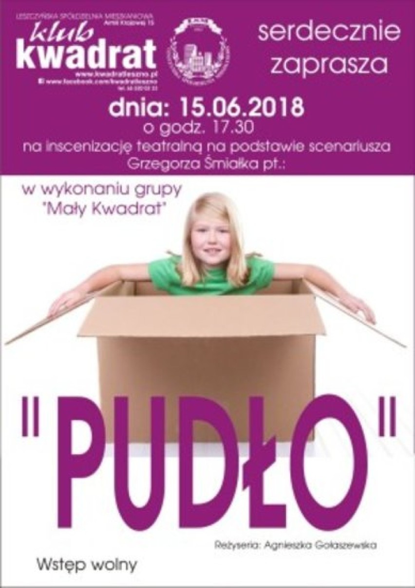 Przedstawienie "Pudło" - 15 czerwca w Klubie Kwadrat, godz....