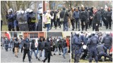 Wielki protest przeciw obostrzeniom w Głogowie. Setki kibiców, pełno policjantów. Było gorąco! ZDJĘCIA