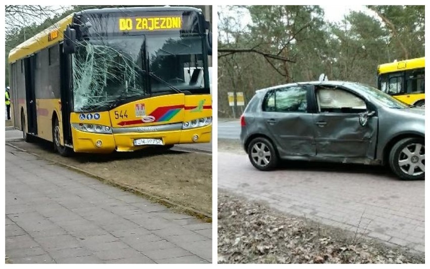 Wypadek z udziałem autobusu MPK na ulicy Wienieckiej we Włocławku. 5-miesięczne dziecko trafiło do szpitala [zdjęcia]