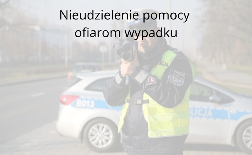 Listę wykroczeń, za które można otrzymać 15 punktów karnych...