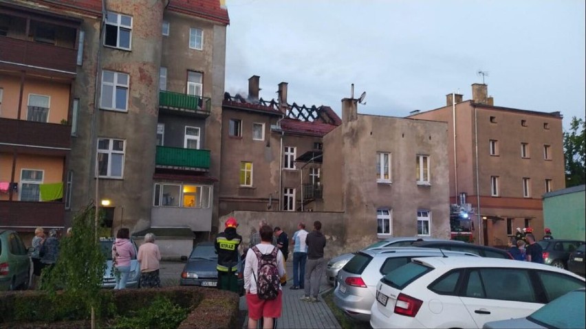 Pożar kamienicy przy ul. Lwowskiej w Oleśnicy