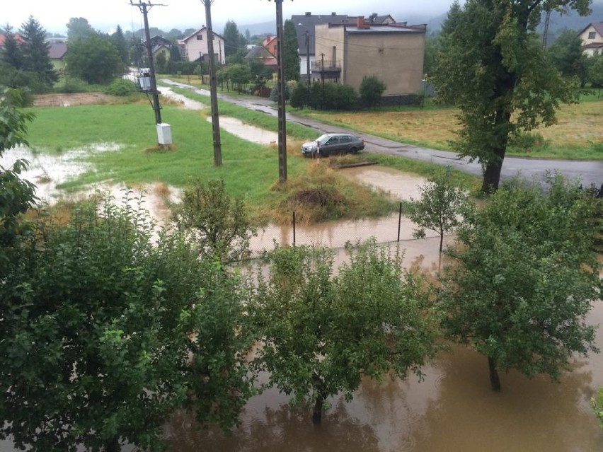 Burze z gradem w śląskim 10.08.2014