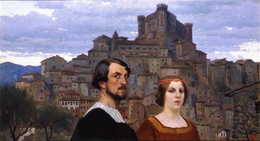 Autoportret z żoną, Edward Okuń