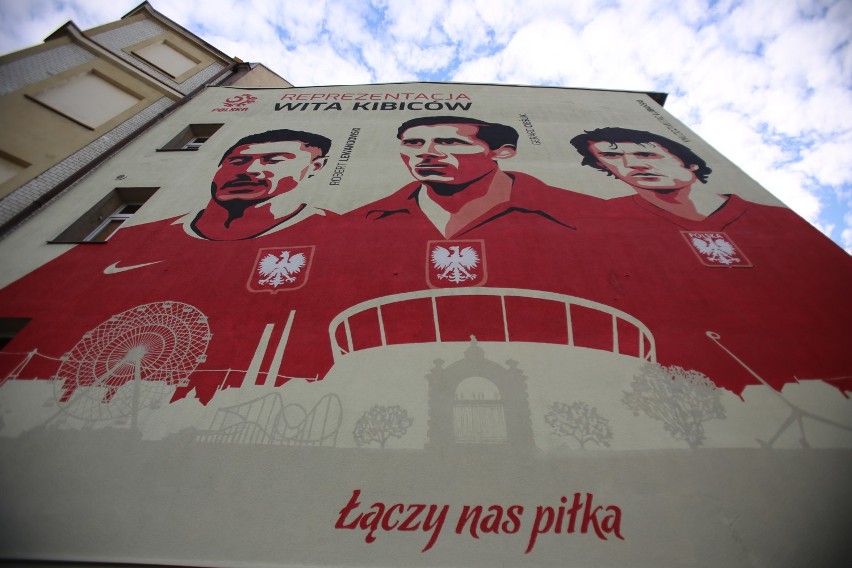 Mural z piłkarzami w Chorzowie. To pierwszy taki projekt PZPN [ZDJĘCIA]